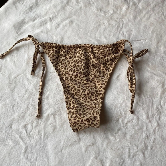 New! Free People x Thrills mild animal print string bikini bottom 19034 - Picture 6 of 11